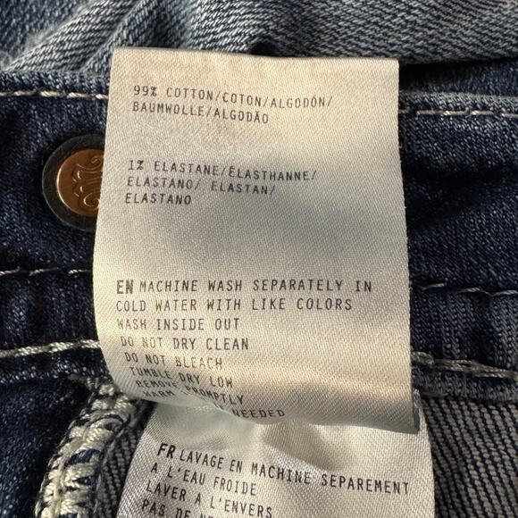 Miss Me SZ 26 Mid-Rise Boot Jeans Distressed Whiskered Stretch Zip-Fly Pockets - Picture 12 of 12